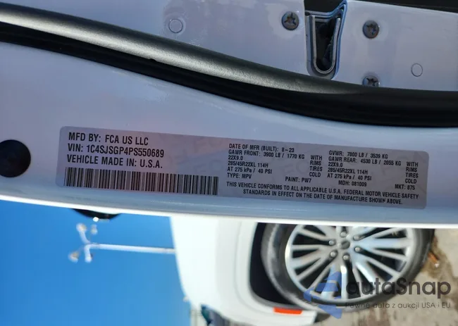 1C4SJSGP4PS550689: 90374095