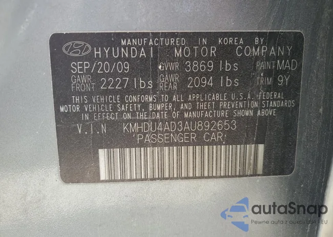 KMHDU4AD3AU892653: 86449905