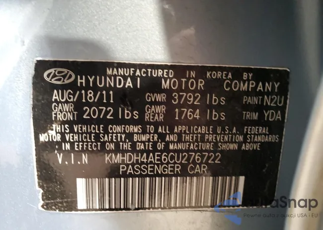 KMHDH4AE6CU276722: 84821475