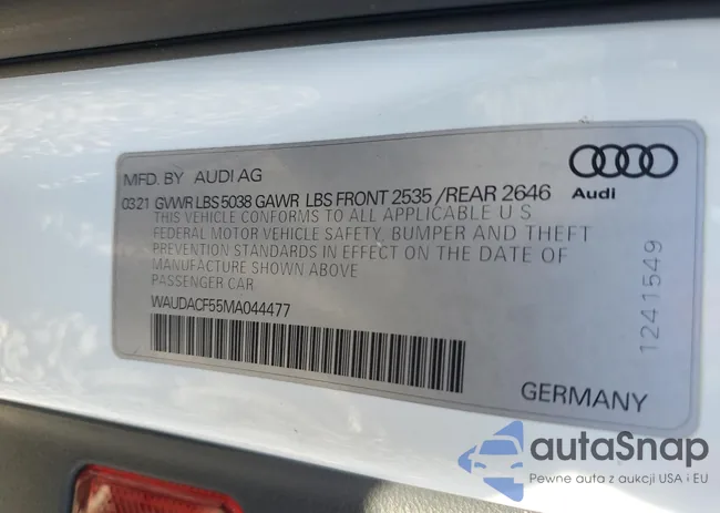 WAUDACF55MA044477: 86307565