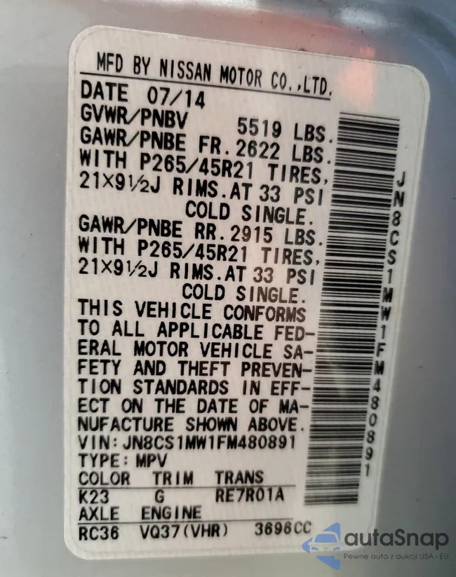 JN8CS1MW1FM480891: 86780525