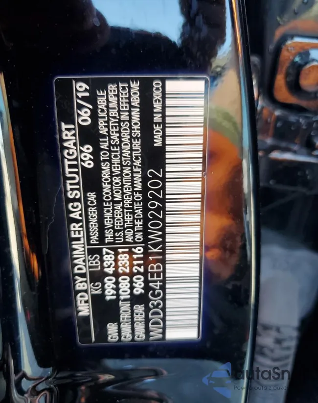 WDD3G4EB1KW029202: 85088585