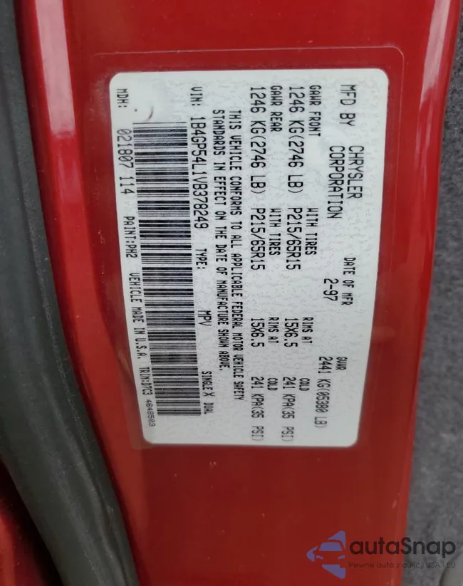 1B4GP54L1VB378249: 85583485