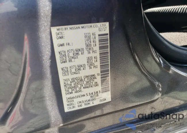 1N6AA1E63HN534383: 85934315