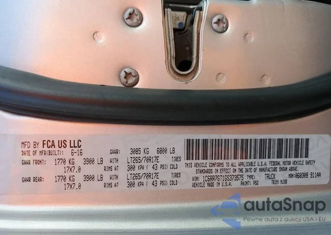 1C6RR7GT1GS373575: 85762965