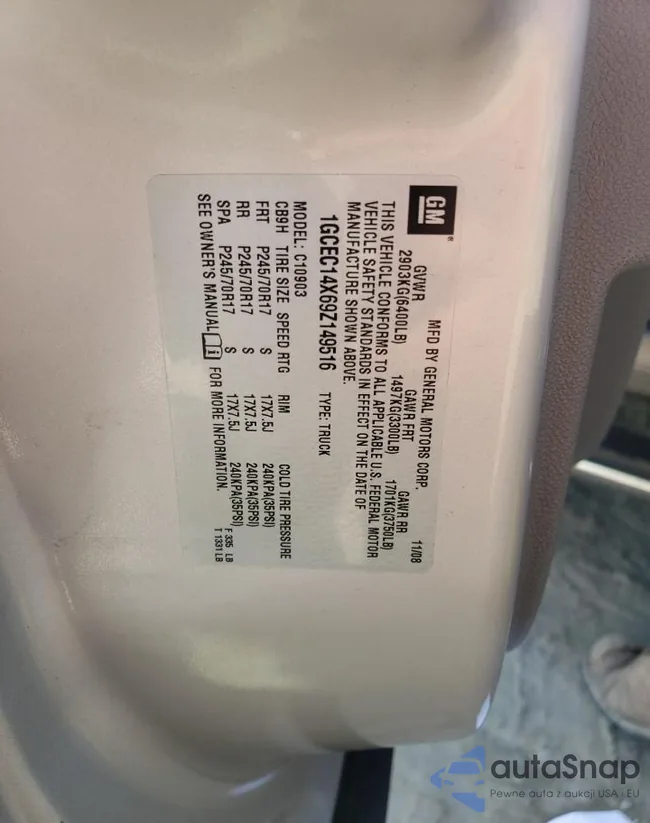 1GCEC14X69Z149516: 89578445