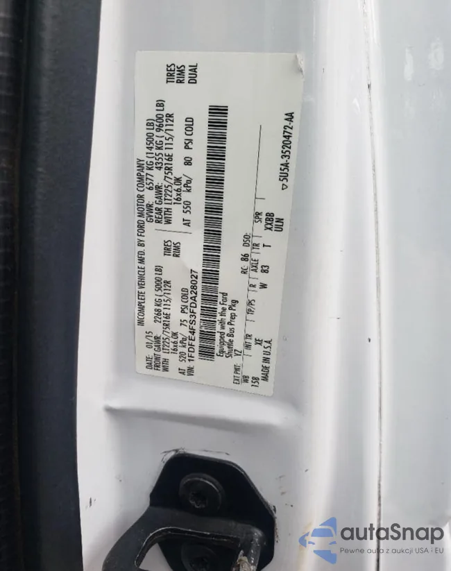 1FDFE4FS3FDA28027: 87100735