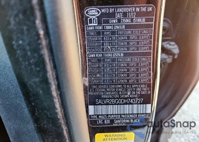 SALVR2BG0DH743727: 90541885