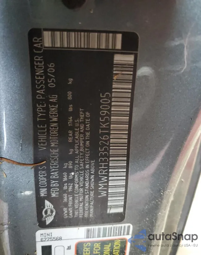 WMWRH33526TK59005: 87219525