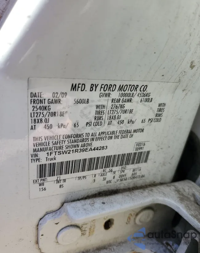 1FTSW21R39EA44283: 90055505