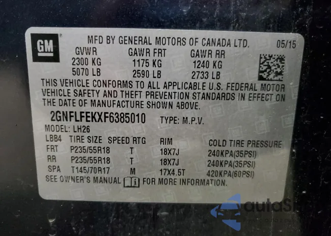 2GNFLFEKXF6385010: 86680915