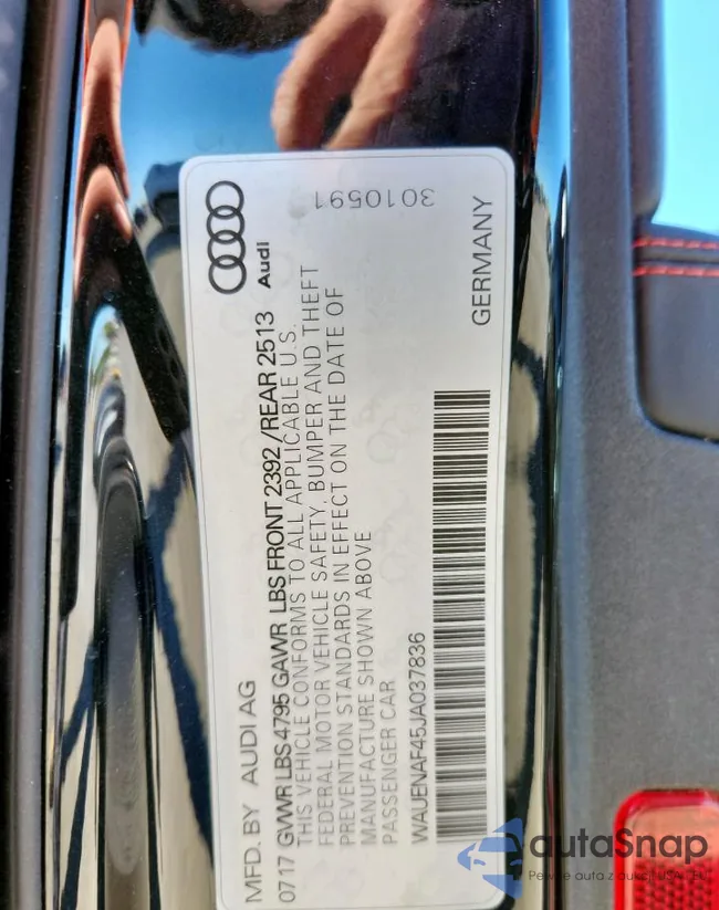 WAUENAF45JA037836: 90684815