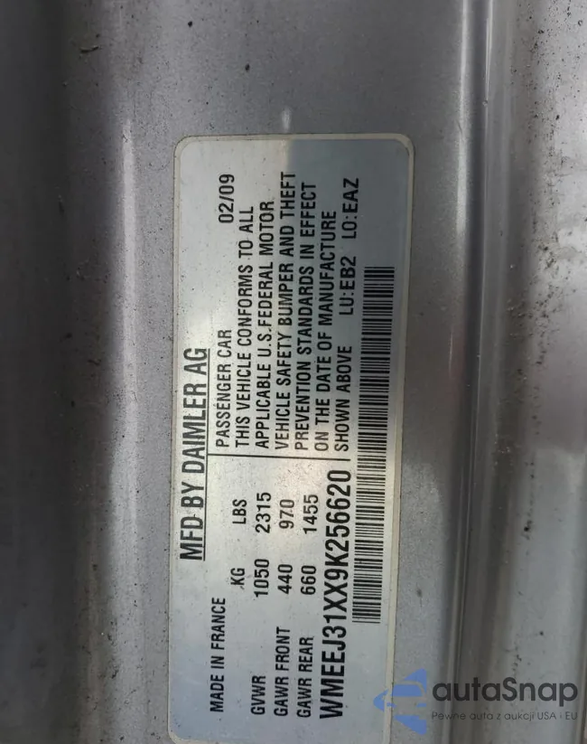 WMEEJ31XX9K256620: 89518765