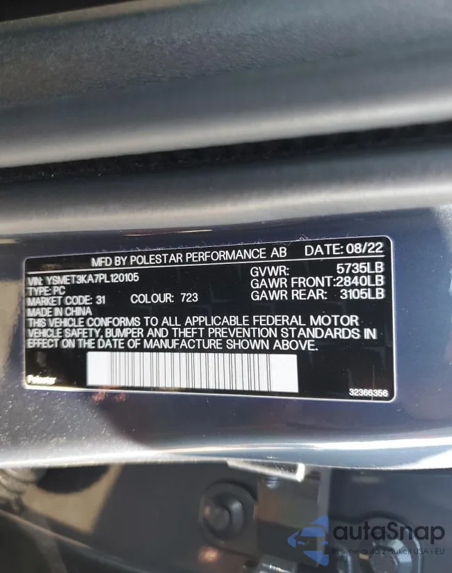 YSMET3KA7PL120105: 85157865