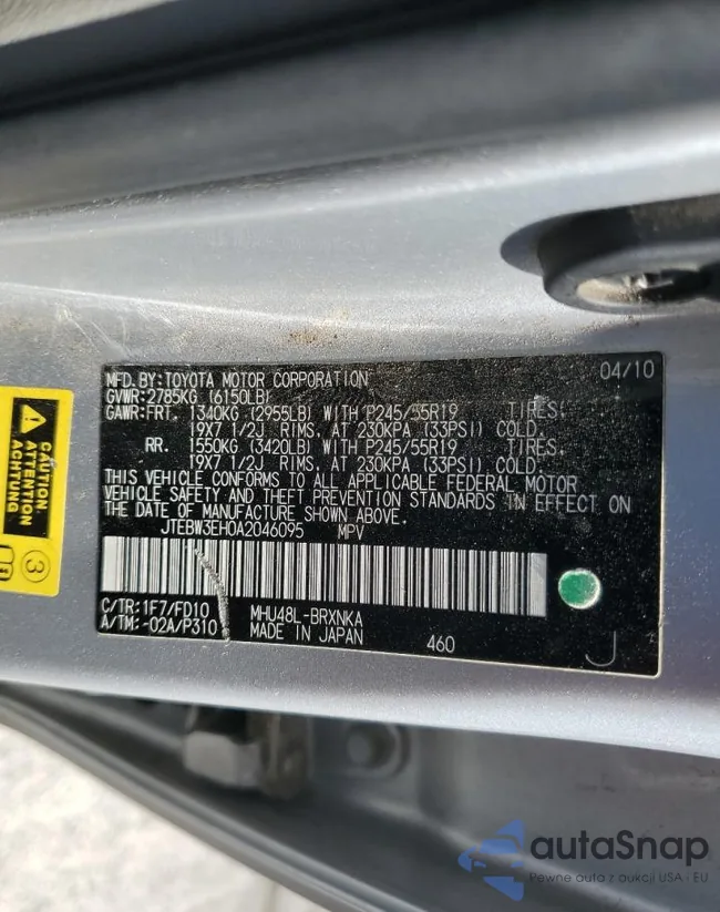 JTEBW3EH0A2046095: 85125545