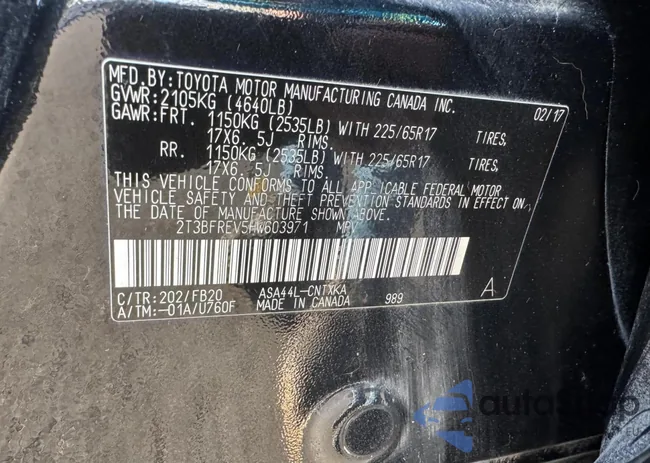 2T3BFREV5HW603971: 87390355