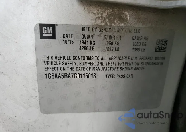 1G6AA5RA7G0116013: 85895575