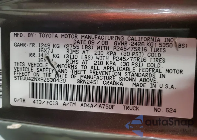 5TEUU42NX9Z630420: 90088425