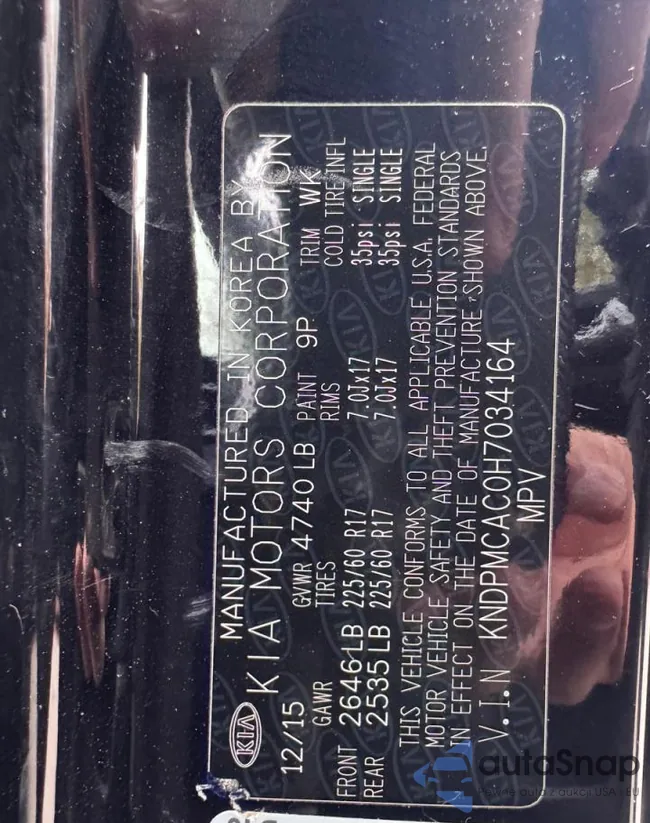 KNDPMCAC0H7034164: 90903905