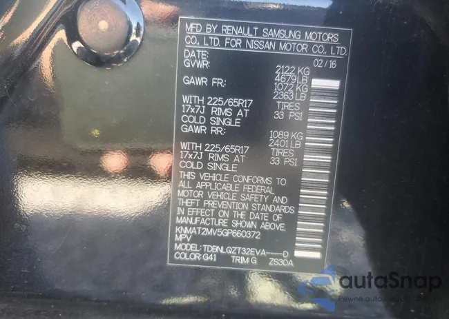 KNMAT2MV5GP660372: 87442935