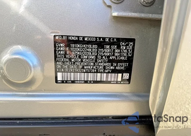 3CZRZ1H32SM757364: 91307085