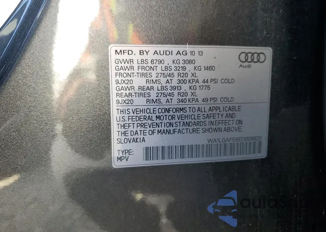 WA1LGAFE8ED008620: 90403865