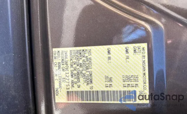 1N4AL3AP7EC127753: 90941295