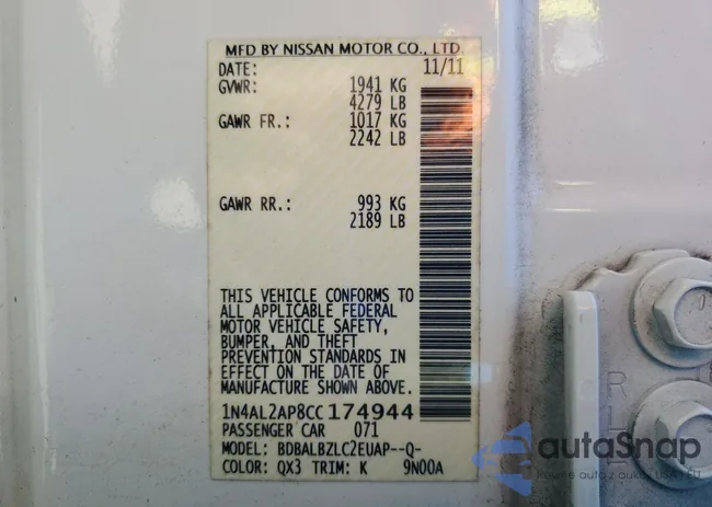 1N4AL2AP8CC174944: 86458905