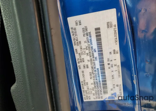 1FMCU0GD8HUB59228: 85155045