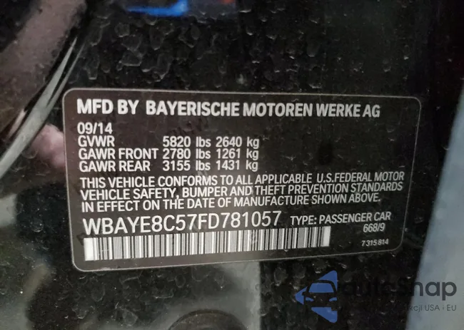 WBAYE8C57FD781057: 90654995