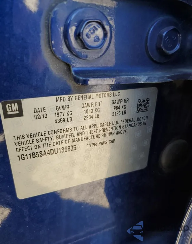 1G11B5SA4DU136835: 87003465