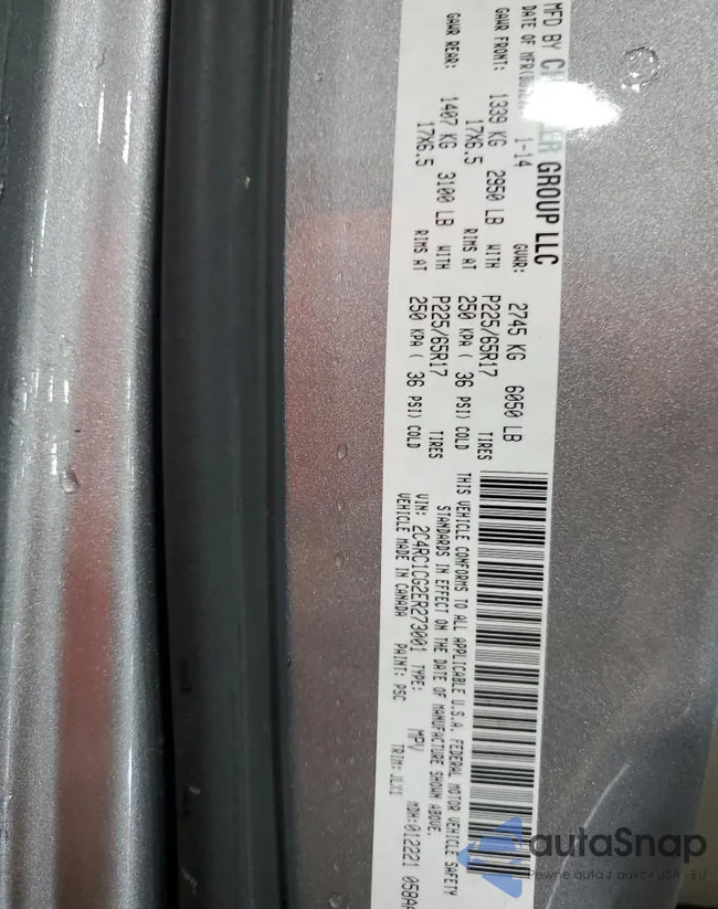 2C4RC1CG2ER273001: 84975395