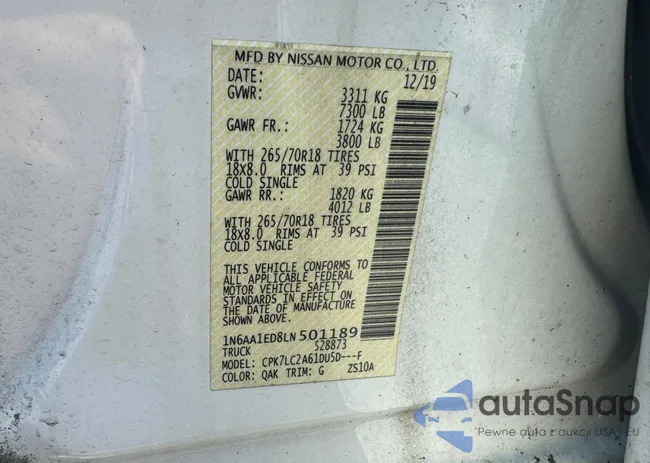 1N6AA1ED8LN501189: 86592195