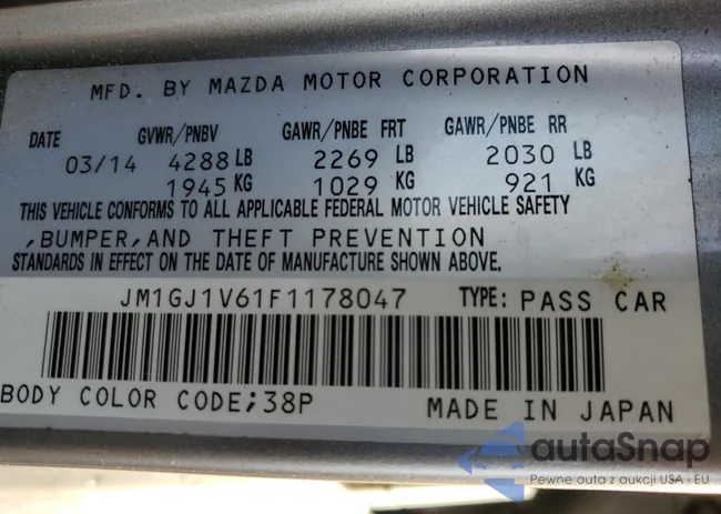 JM1GJ1V61F1178047: 89498425