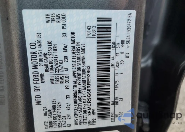 3FMCR9G60RRE92863: 89815295