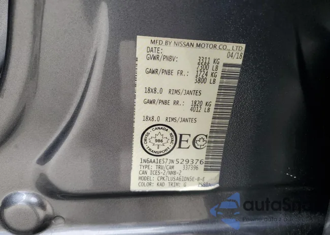 1N6AA1E57JN529376: 85376285