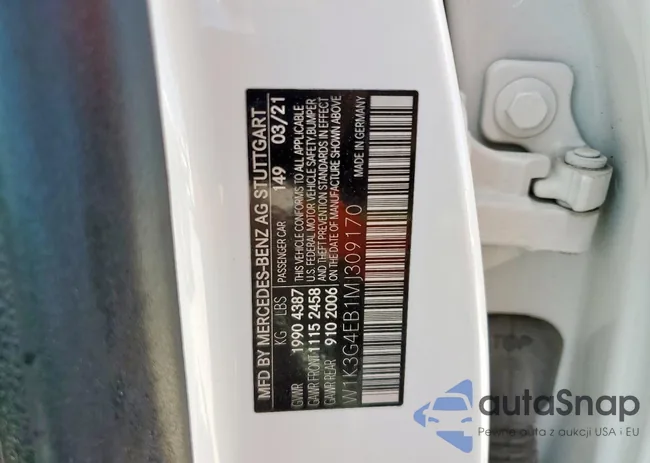 W1K3G4EB1MJ309170: 86293385