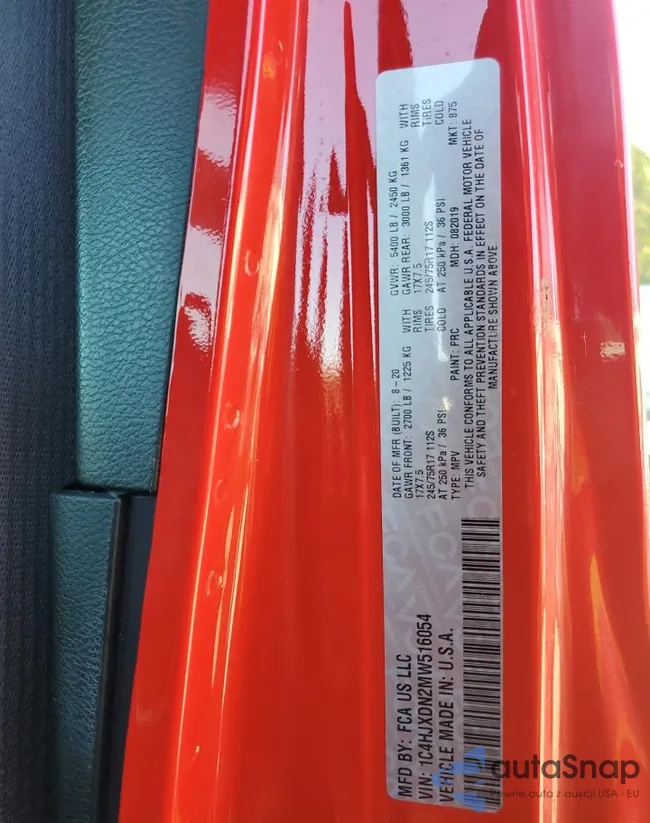 1C4HJXDN2MW516054: 86217855