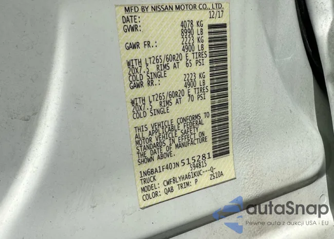 1N6BA1F40JN515281: 87482235