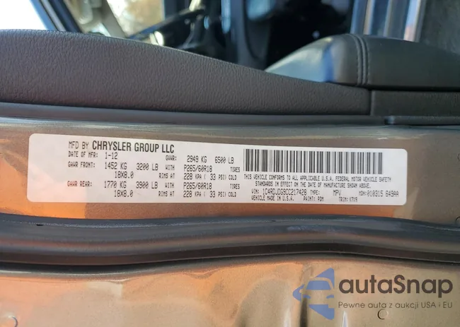 1C4RDJDG9CC217428: 89511705