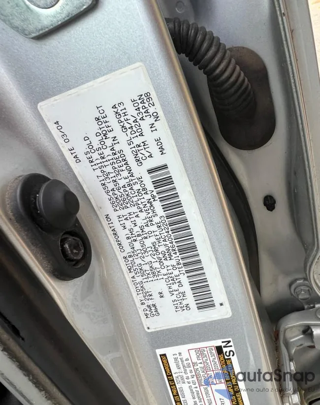 JTEBU14R640042203: 86597395