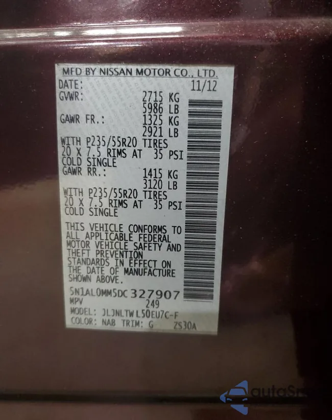 5N1AL0MM5DC327907: 89855925