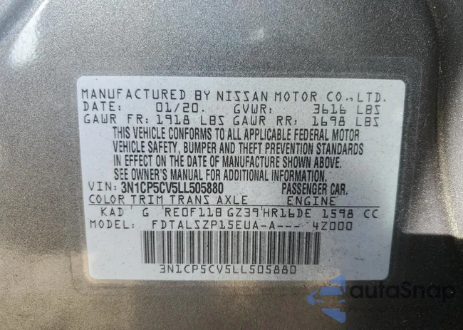 3N1CP5CV5LL505880: 82652465