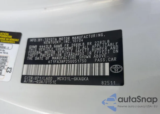 4T1FA38P25U051750: 90081595