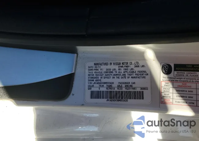 JN1AZ4EH3BM553420: 85872735