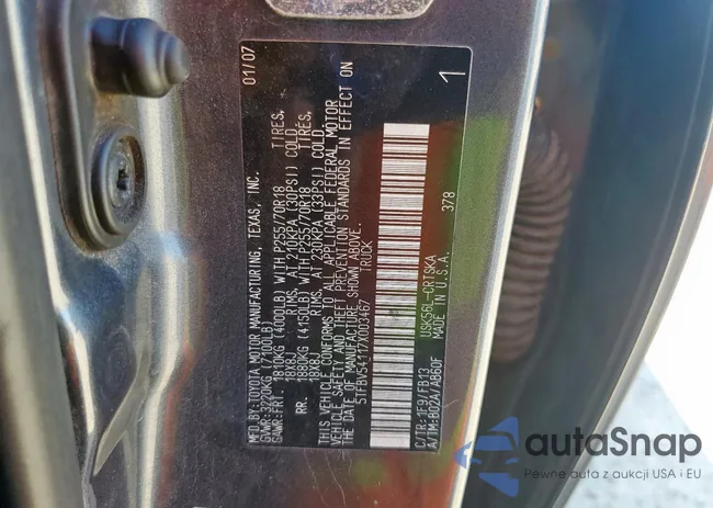 5TFBV54117X003467: 86607875