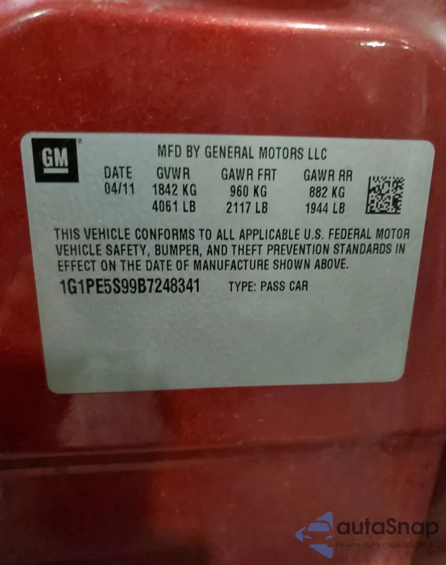 1G1PE5S99B7248341: 89865005