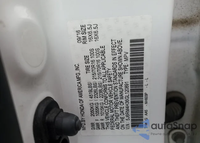 5J6RM4H36GL120891: 87005975