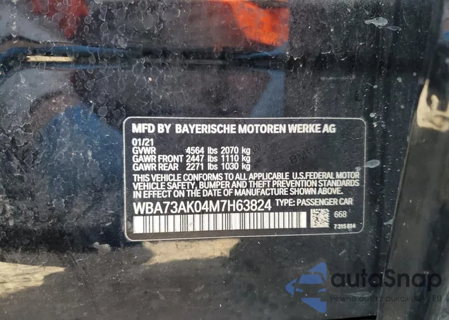 WBA73AK04M7H63824: 85103955