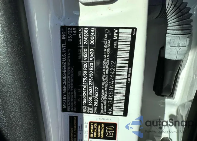 4JGFB4KB1NA764222: 87225825